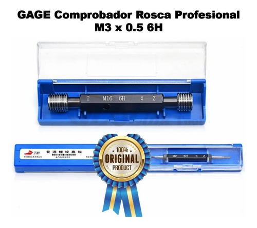 Gage Comprobador Rosca Profesional M3 X 0.5 6h Gauge