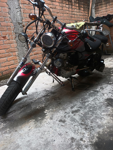 Honda Cargo 125cc 2007 Modificada Color Negro Con Flamas Roj