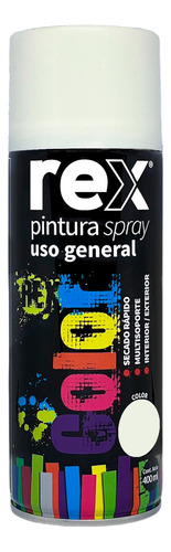Pack 6 Pinturas Spray Blanco Mate Rex 400 Ml Uso General