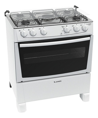 Cocina A Gas James C 150 B Blanca 5 Hornallas Ehogar