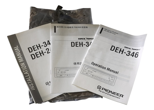 Kit Manual Radio Pioneer Deh 346 Original Novo Sem Uso