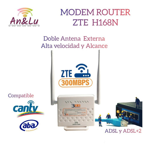 Modem Router Cantv Internet Wifi Zte Zxhn H168n