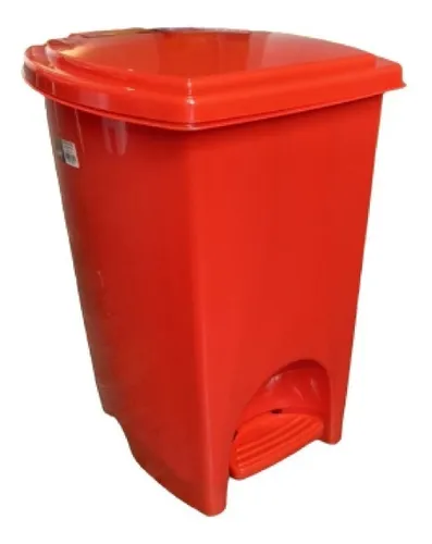 Cesto Basura Residuos Tapa Pedal Pl stico 20 Litros Cuadrado