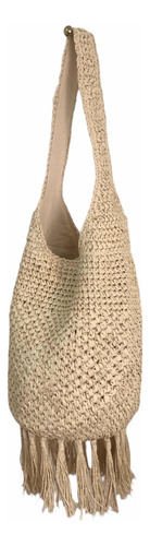 Bolsa Playa Moda Tejida. Bolsa Boho Rafia Al Hombro Borlas