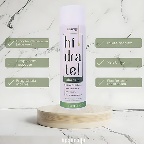 Kit Hidrate Shampoo Condicionador Poder Da Babosa Aloe Vera