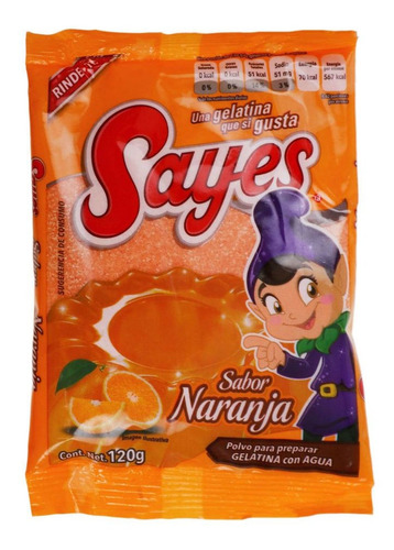 Gelatina Sayes Sabores Surtidos Caja Con 50 Pz De 120 Gr C/u