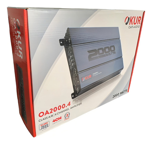 Okur Oa2000.4 2000w de 4 canais por amplificador Db Drive, cor preta
