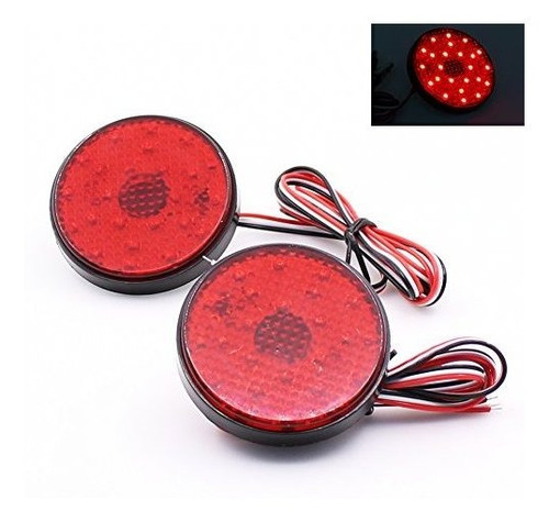 Paision Lente Roja Led Parachoques Trasero Reflector Luz De