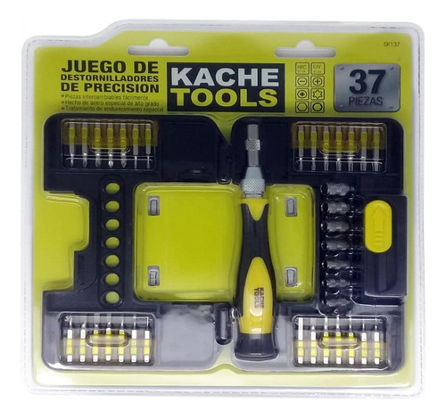 Juego Destornilladores Precision 37 Pzas Kache Tools Sk137 U