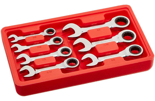 Juego De Llaves De Engranaje 7 Piezas 12 Puntos Stubby Combi