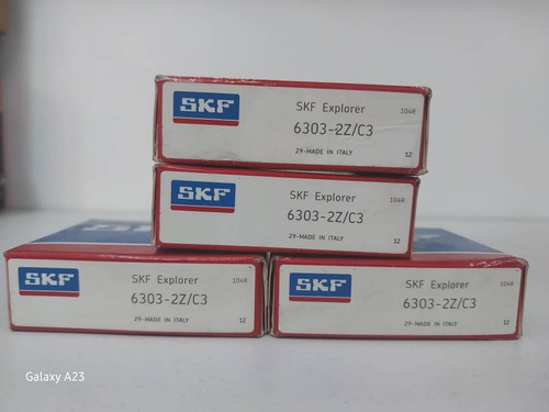 Rodamiento Sello Metal 6303-2z-c3 Marca Skf 