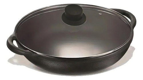 Panela Parmegiana De Ferro Fundido Com Tampa 29 Cm