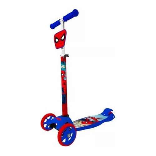 Super Monopatin Infantil Spiderman Plegable 3 Ruedas Grande