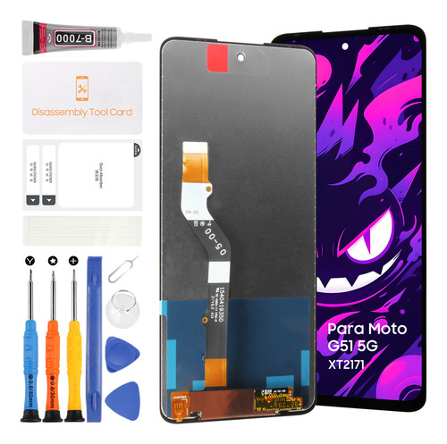 Pantalla táctil LCD de la marca Thirpold para Motorola Moto G51 5g Xt2171, Xt2171-1, Xt2171-2