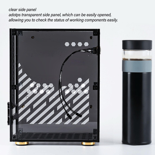 Case De Mini Itx Acrílico Transparente De Gowenic, Capacidad