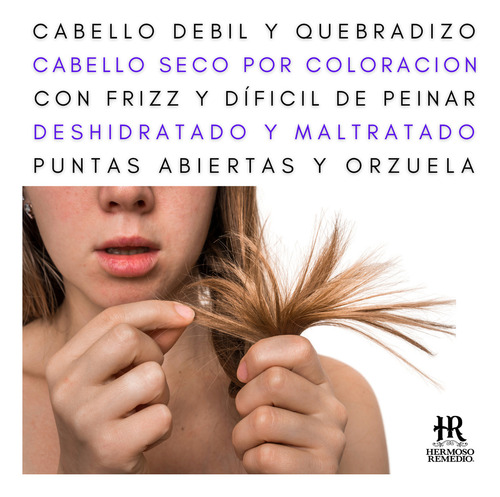Leave In Capilar Acondicionador Sin Enjuague Tratamiento Cabello Maltratado Dañado 120 ml Hermoso Remedio ®