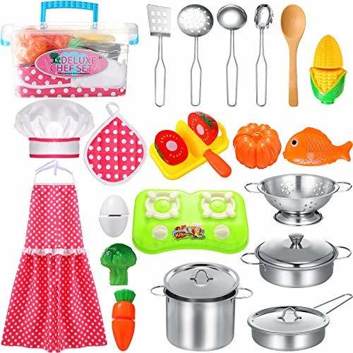 Cocina De Juguete - 24 Piezas De Cocina Para Niños, Juguetes