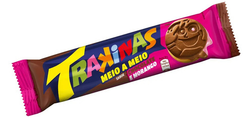 Galleta Trakinas Chocolate Y Frutilla Meio A Meio Brasil