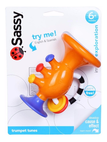 Imagen 1 de 6 de Juguete Para Bebés Trompeta - Sassy -sin Sonido