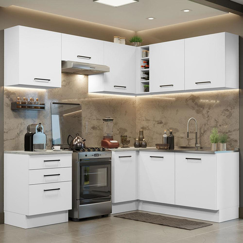Mueble De Cocina Integral Esquinero 399cm Agata Madesa 02 B