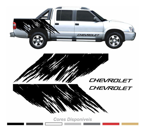 Kit Adesivo Chevrolet S10 Faixa Lateral Personalizado 334