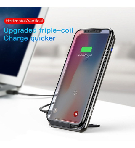 Carregador Wireless Sem Fio Qi Base Indução Turbo Portatil
