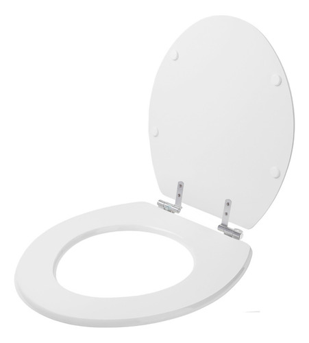 Tampa De Vaso Com Amortecedor Oval Branco Para Bacia Hervy