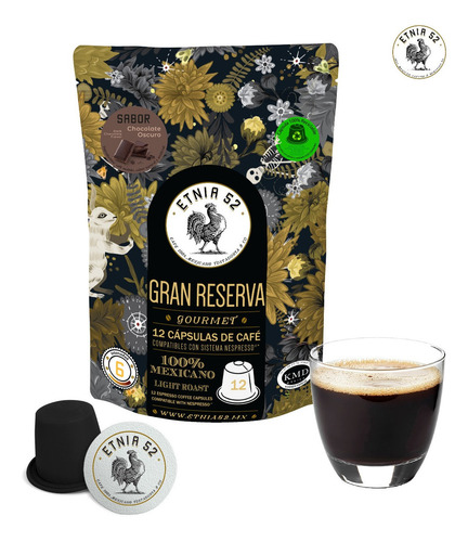 Imagen 5 de 9 de 12 Cápsulas De Café Saborizado Etnia 52 Compatib Nespresso®