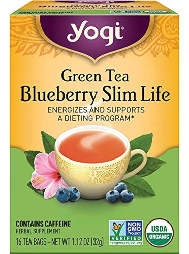 Yogi Tea - Green Tea Blueberry Slim Life (paquete De 6) - En