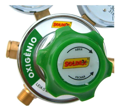 Regulador De Pressão Para Cilindro De Oxigênio S-102 Soldex
