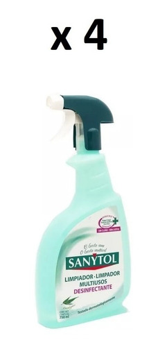 Desinfectante Sanytol Eucalipto Spray [4 Piezas De 750ml]