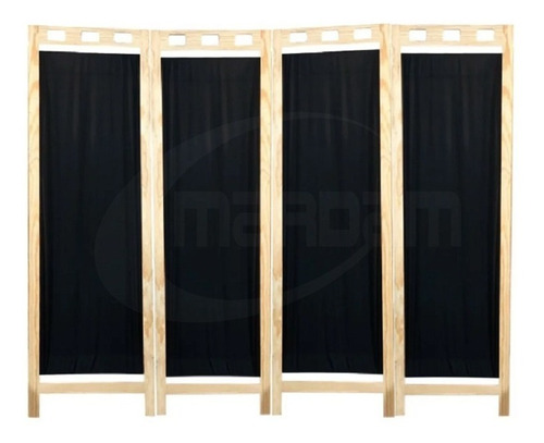 Imagen 1 de 2 de Biombo De Madera Mampara Practico 4 Hojas Envio Gratis