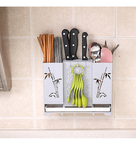 Tendedero Para Utensilios De Cocina Resistente Gris Claro