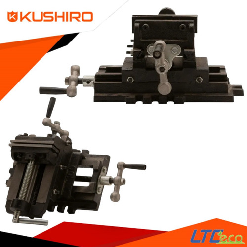 Imagen 5 de 10 de Morsa Plana En Cruz 4 Pulgadas Kushiro Reforzada Banco 95mm