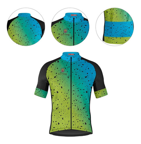 Camisa Sport Pepper Masculina Alex Pimenta Verde Azul Ciclis