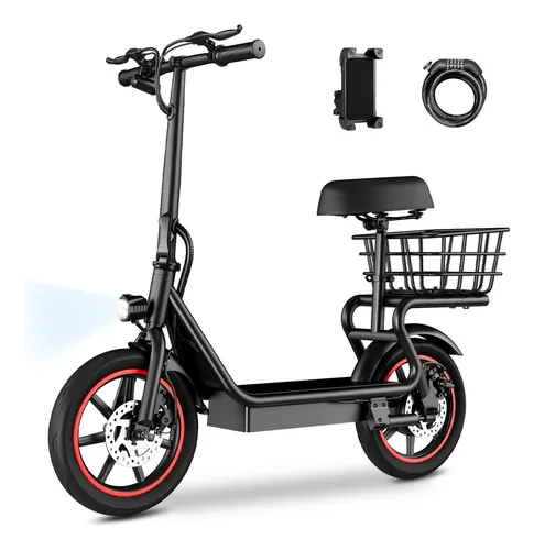 comprar Scooter Eléctrico Plegable Con Asiento 45km 13ah M5 Elite S1 500w Color Negro FUNJN