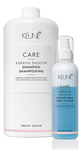 Kit Keune Care Keratin Smooth Shampoo Litro Phase 2 Produtos