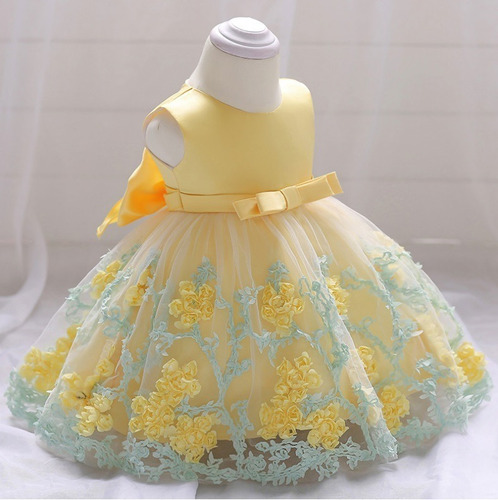 Vestido Festa Infantil Bebê Jardim Encantado Luxo Batizado