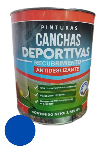 Pintura Para Cancha Deportiva Color Azul. Galón