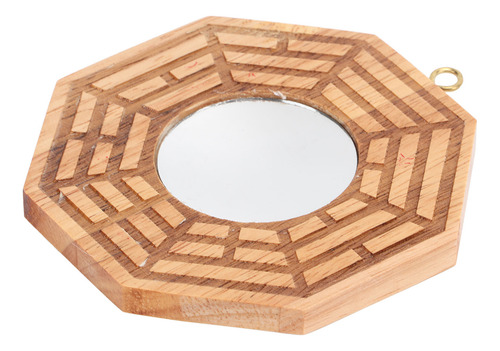 Colgante Cóncavo De Madera Bagua Con Espejo Convexo Para Pue