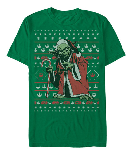 Camiseta Talla Large Para Hombre De Santa Yoda Star Wars