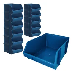 Comprar Kit Com 12 Gaveteiros De Plástico Organizador Bin Nº 8 Azul no Mercado Livre