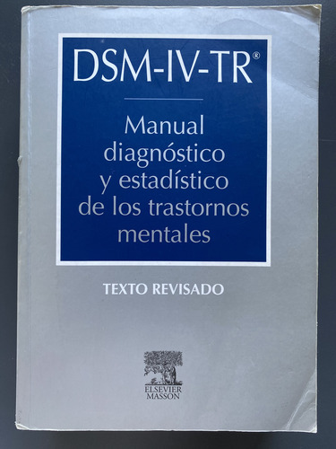 Dsm Iv Tr Manual Diagnóstico Estadístic Trastornos Mentales (Usado)