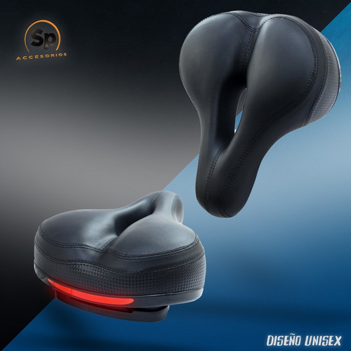 Imagen 2 de 10 de Asiento Para Bicicleta Negro C/reflejante New Century Vazher