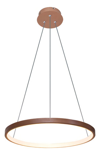 Lustre Pendente Anel Cobre 1 Arco 20w 40cm Led 127/220V St459