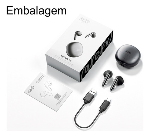 Fone Qcy Ht10 Ailybuds Pro Anc Bluetooth 5.3 Multiponto Cor Violeta