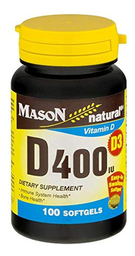 Mason Natural D 400 Iu - 100 Cápsulas De Gel Blando (2 Unida