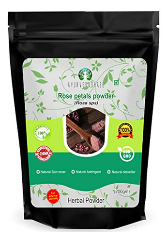 Polvo De Pétalos De Rosa 200 G | Rosa Centifolia Paquetes Fa