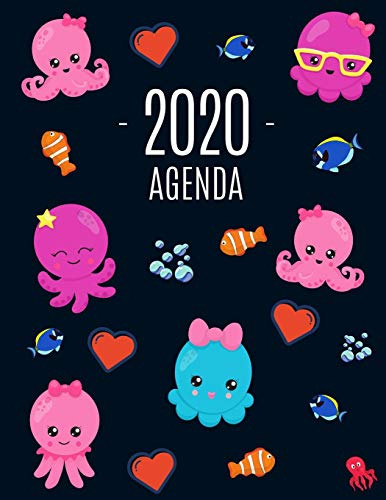 Pulpo Agenda 2020: Planificador Semanal | 52 Semanas Enero A