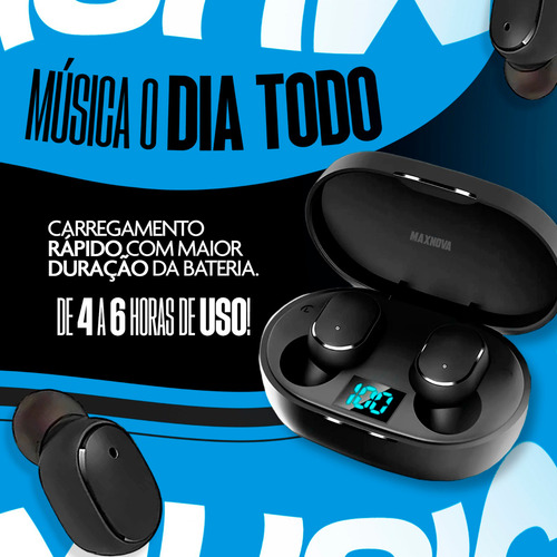 Fone De Ouvido Bluetooth Sem Fio Tws C/mic Ios E Android